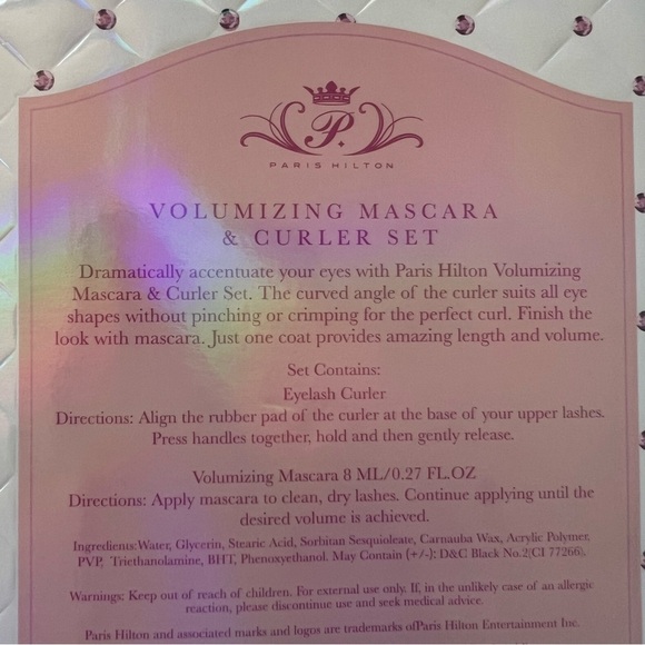 NWT Paris Hilton Makeup and Tools Accesories Set Mascara and Eyelash Curler - Picture 4 of 5